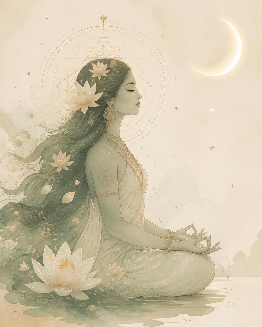 A meditating figure — an evocation of quiet inner presence